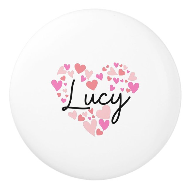 Pomo De Cerámica Amo a Lucy (Anverso)