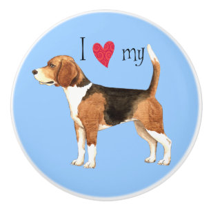 Pomo De Cerámica Amo mi beagle