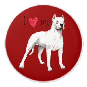 Pomo De Cerámica Amo mi Dogo