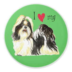 Pomo De Cerámica Amo mi Shih Tzu