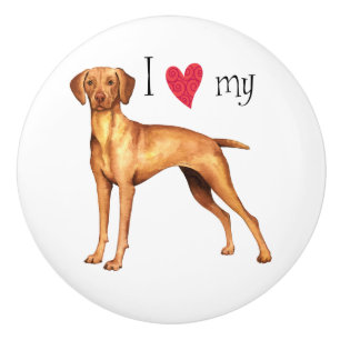 Pomo De Cerámica Amo mi Vizsla