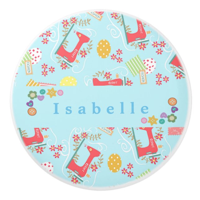 Pomo De Cerámica Amor de mascar azul (Anverso)