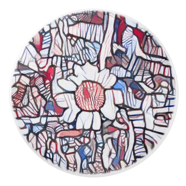 Pomo De Cerámica Amor margarita (Anverso)