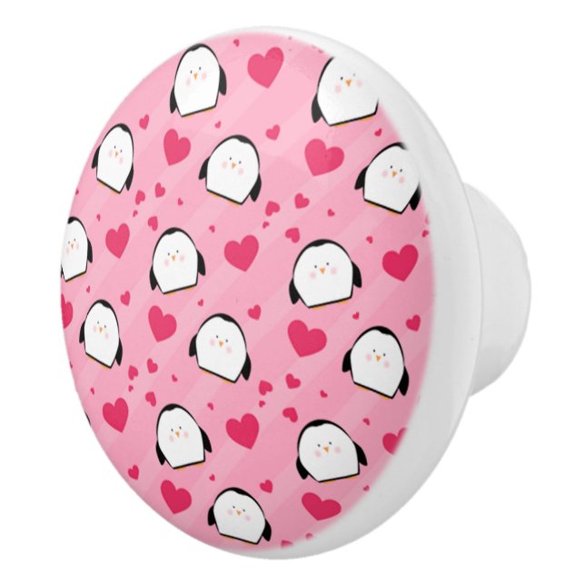 Pomo De Cerámica Amor pingüino (Derecha)