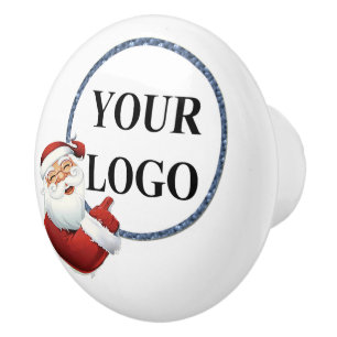 Pomo De Cerámica Añadir vacaciones a los Navidades con logotipo