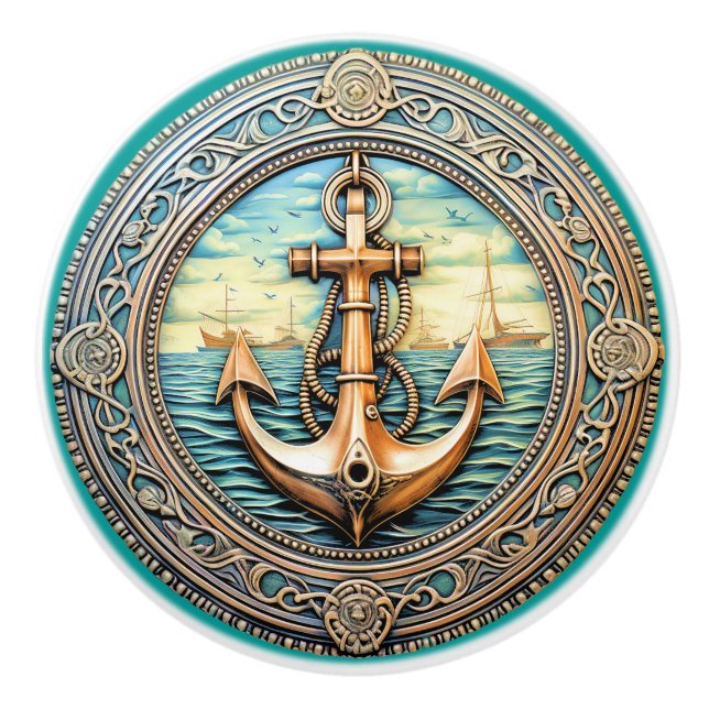 Pomo De Cerámica Anchors Aweigh (Anverso)