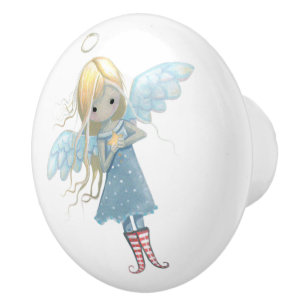 Pomo De Cerámica Ángel de la Pequeña Estrella