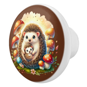 Pomo De Cerámica Animales amantes de la seda