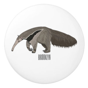Pomo De Cerámica Anteater personalizado ilustracion