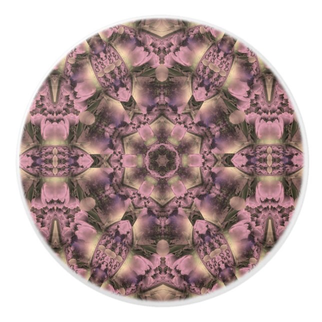 Pomo De Cerámica Antigüedad rosada victoriana (Anverso)