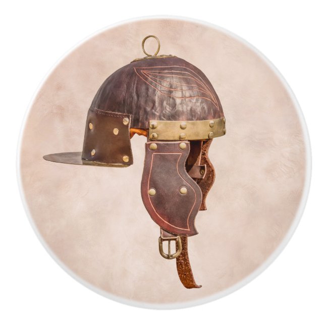 Pomo De Cerámica Antiguo casco militar romano (Anverso)