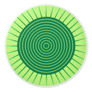 Pomo De Cerámica Aparición geométrica moderna: verde esmeralda y
