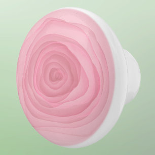 Pomo De Cerámica Apenas Rosa de pintura con ácido rosado en rosa su