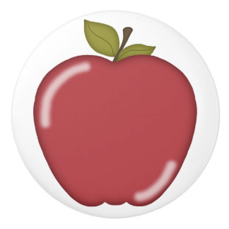 Pomo De Cerámica Apple rojo