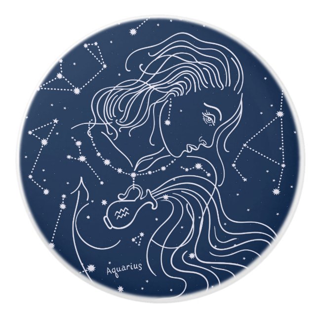 Pomo De Cerámica Aquarius (Anverso)