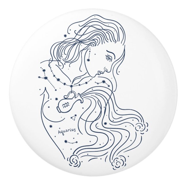 Pomo De Cerámica Aquarius (Anverso)