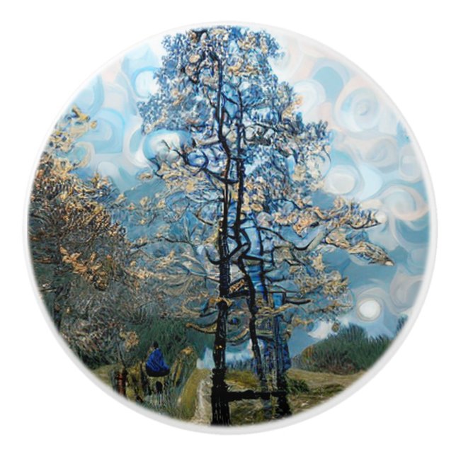 Pomo De Cerámica Árbol (Anverso)