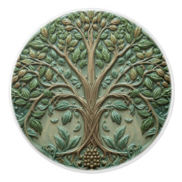 Pomo De Cerámica árbol de la vida de William Morris Vintage pre-raf