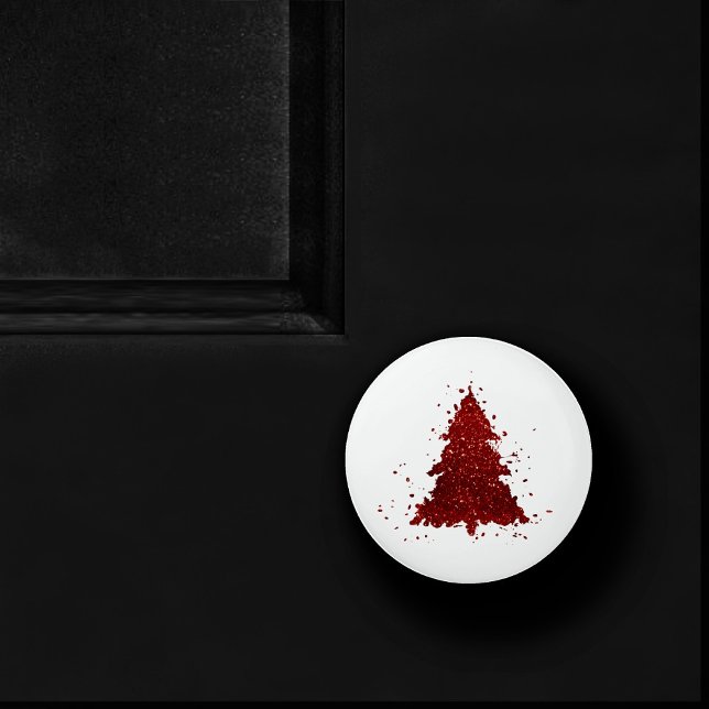 Pomo De Cerámica Árbol de Navidad clásico | Rojo de cardenales rico (Subido por el creador)