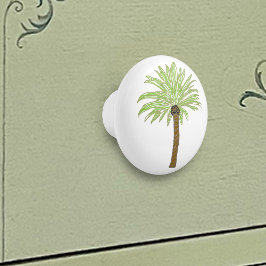 Pomo De Cerámica Árbol de palma caprichoso