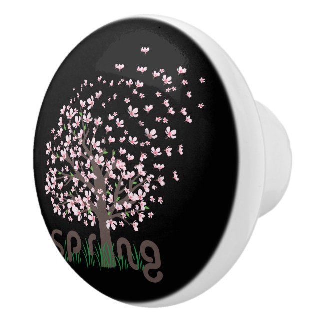 Pomo De Cerámica Árbol de primavera (Derecha)