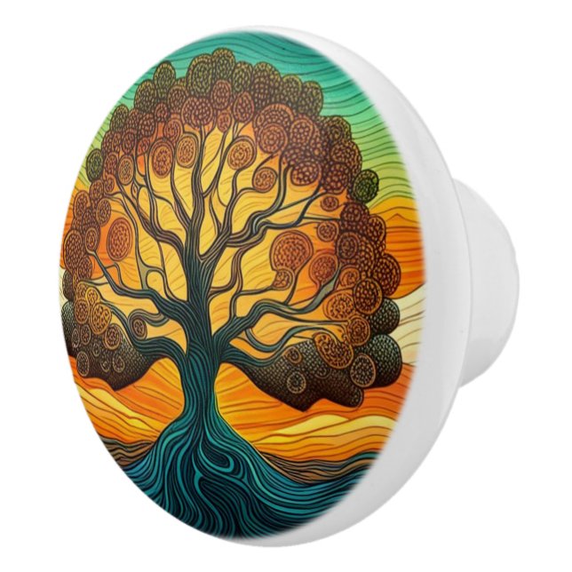 Pomo De Cerámica Árbol de vida (Derecha)