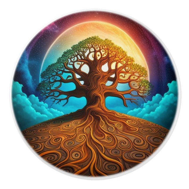 Pomo De Cerámica Árbol de vida (Anverso)