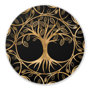 Pomo De Cerámica Árbol de vida - Marco Yggdrasil Mandala