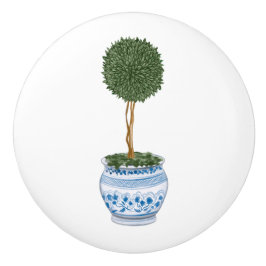 Pomo De Cerámica Árbol topiario chinoiserie individual