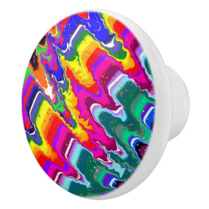 Pomo De Cerámica Arcoiris Colinas Arte fluido