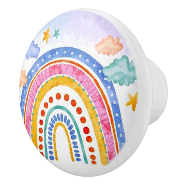 Pomo De Cerámica Arcoíris pastel lindo (Derecha)