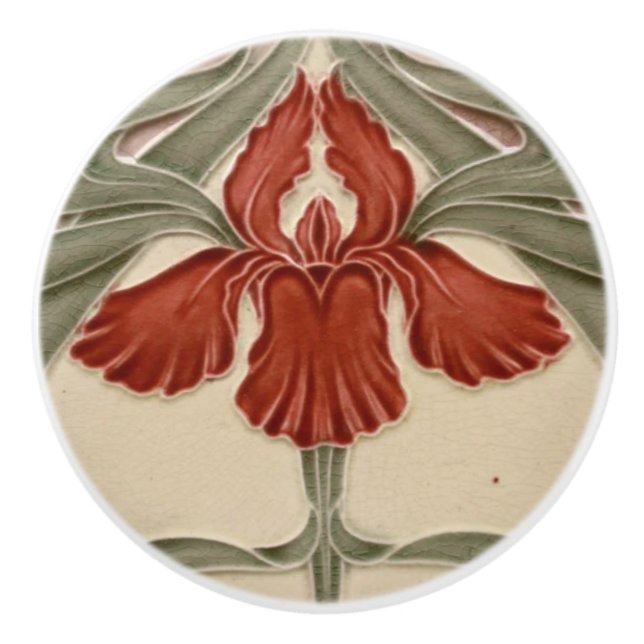 Pomo De Cerámica Armario de cerámica y perillas de puerta - Iris (Anverso)