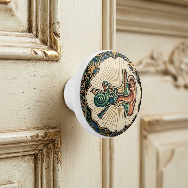 Pomo De Cerámica Art Deco Anatomical Ear Laryngology  (Subido por el creador)