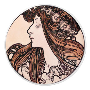 Pomo De Cerámica Art Nouveau