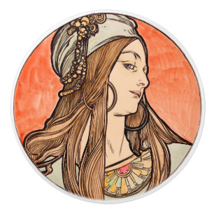 Pomo De Cerámica Art Nouveau