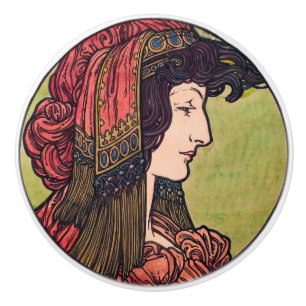 Pomo De Cerámica Art Nouveau