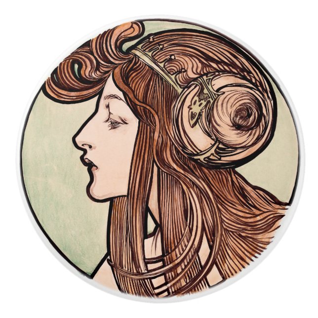 Pomo De Cerámica Art Nouveau (Anverso)