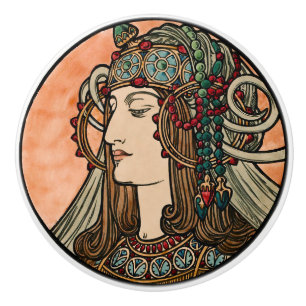 Pomo De Cerámica Art Nouveau
