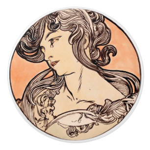 Pomo De Cerámica Art Nouveau