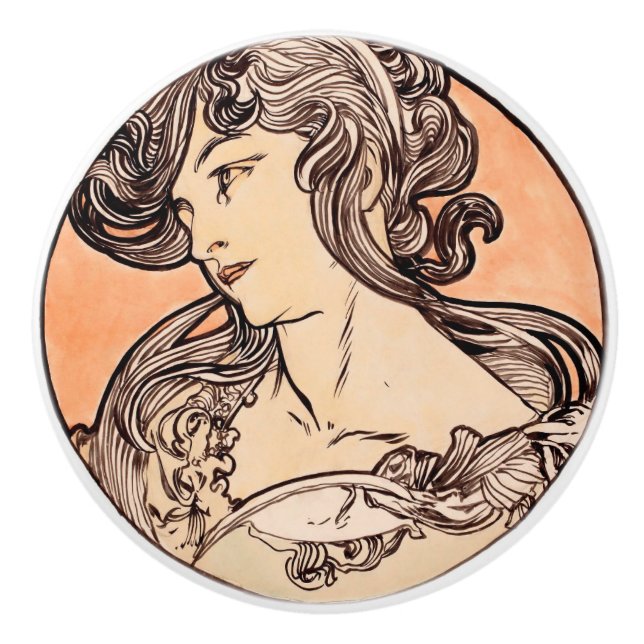 Pomo De Cerámica Art Nouveau (Anverso)