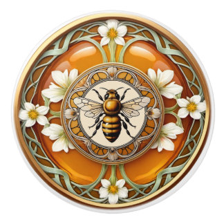 Pomo De Cerámica Art Nouveau Bee