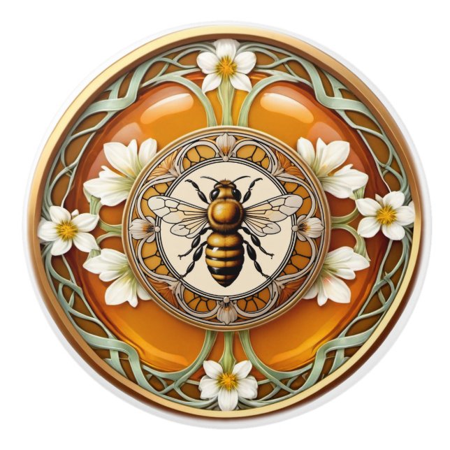 Pomo De Cerámica Art Nouveau Bee (Anverso)