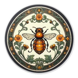 Pomo De Cerámica Art Nouveau Bee-utiful