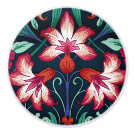 Pomo De Cerámica Art Nouveau Lilies