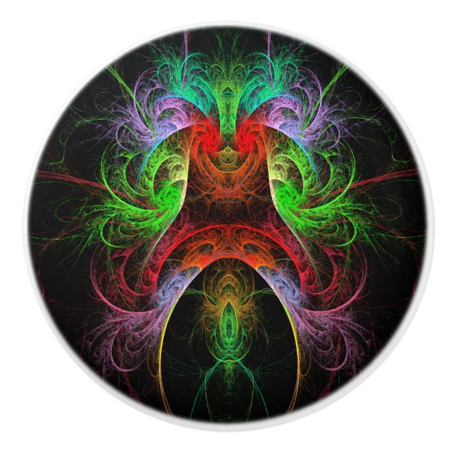 Pomo De Cerámica Arte abstracto carnaval (Anverso)