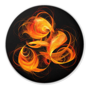 Pomo De Cerámica Arte abstracto de bola de fuego
