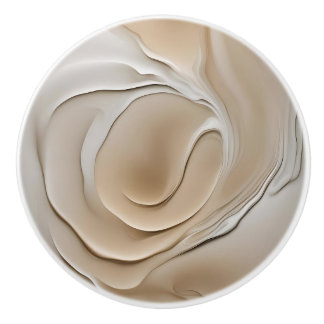 Pomo De Cerámica Arte abstracto de neutros beige de moda