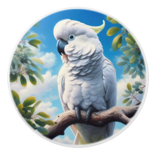Pomo De Cerámica Arte de Cockatoo