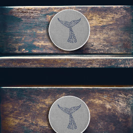 Pomo De Cerámica Arte de la línea de cola de ballena náutica