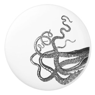 Pomo De Cerámica Arte del vintage de los tentáculos el Kraken el
